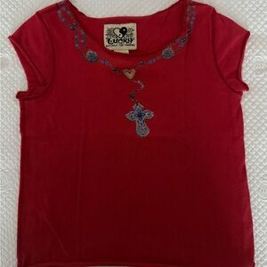 Lucky Brand Red Graphic Tee